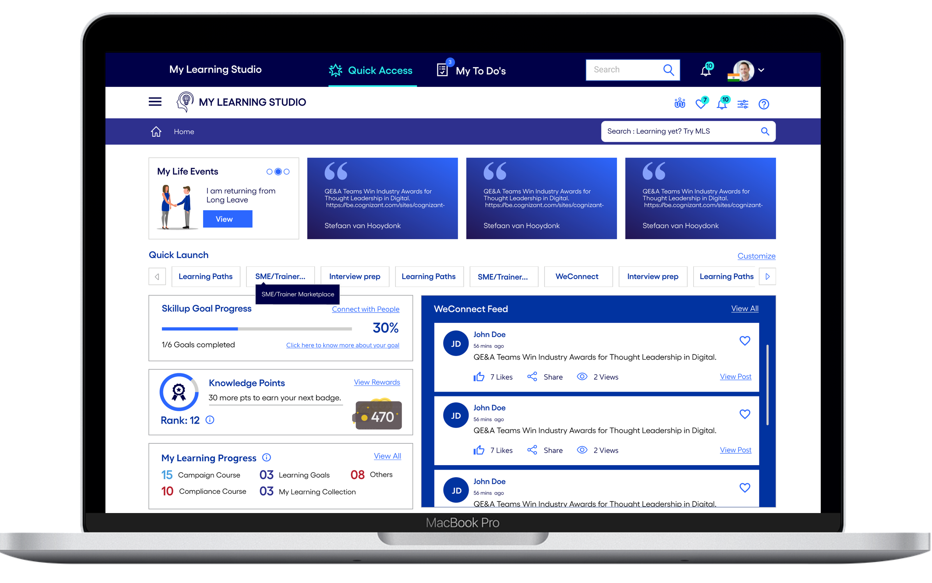 My Learning Studio — enterprise learning platform with AI